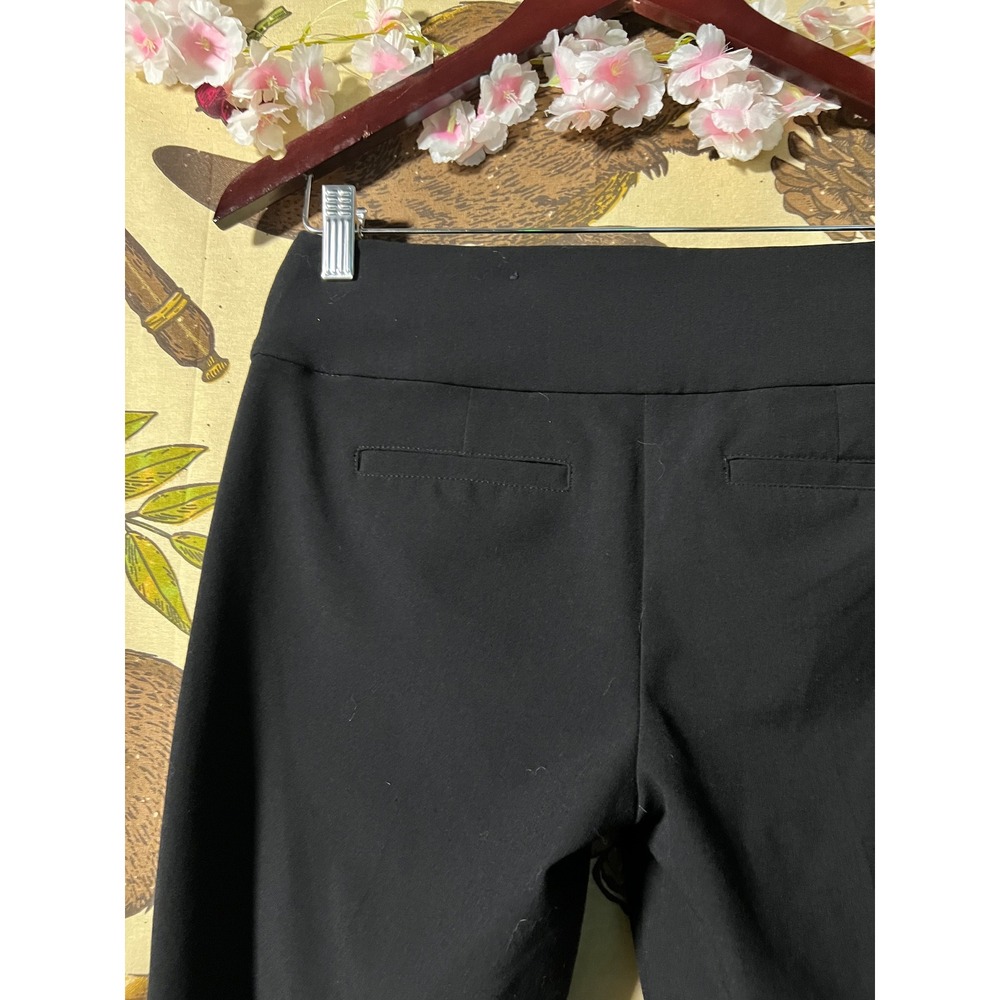 Dress Pants Women Size 1 Black Excellent High Rise Triple Button Stretch Office - Picture 6 of 6